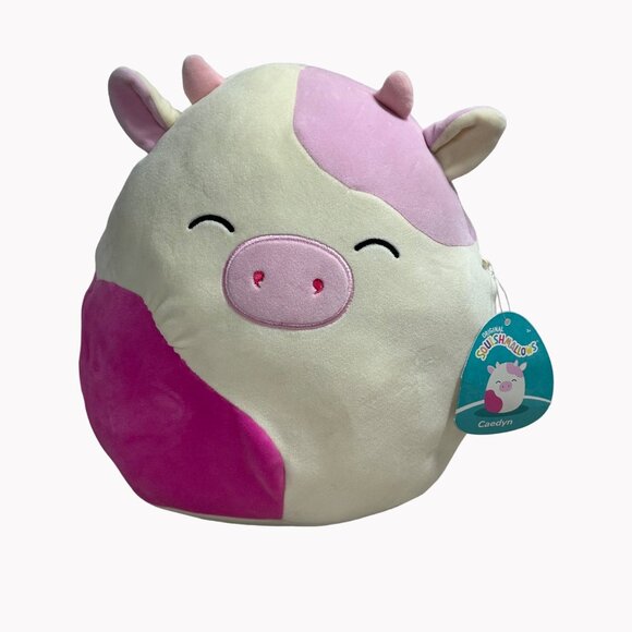 Squishmallows 10” Caedyn the Cow Plush Toy Soft Cuddly Stuffed Animal New - Picture 1 of 5